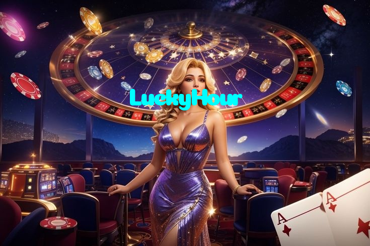 LuckyHour casino presented on mobile device in Pakistan with slots and live games